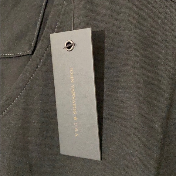 John Varvatos Short Sleeve V Neck T-Shirt Black - Picture 10 of 12